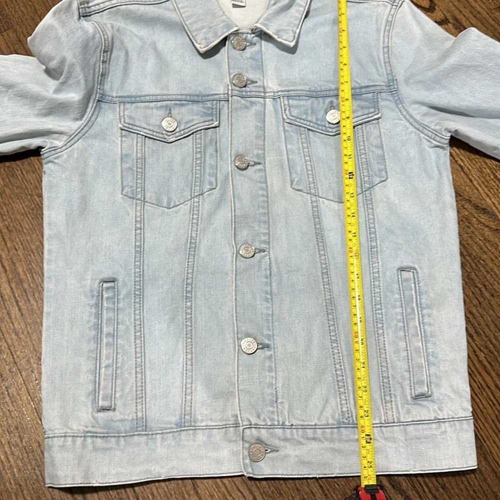 Refuge Unisex Stiff Light Denim Jacket Size Small